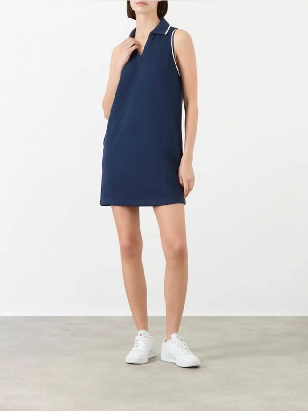 SPANX AirEssentials Pique Polo Tank Dress Navy Blue Size Small
Golfcore Preppy